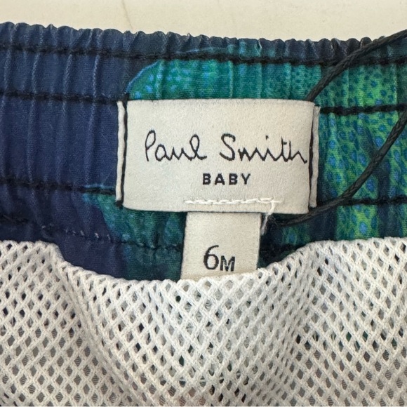 NWT PAUL SMITH Baby Swim Shorts Bathing Suit Ocean Tropical Fish Print Size 6M - Picture 2 of 12